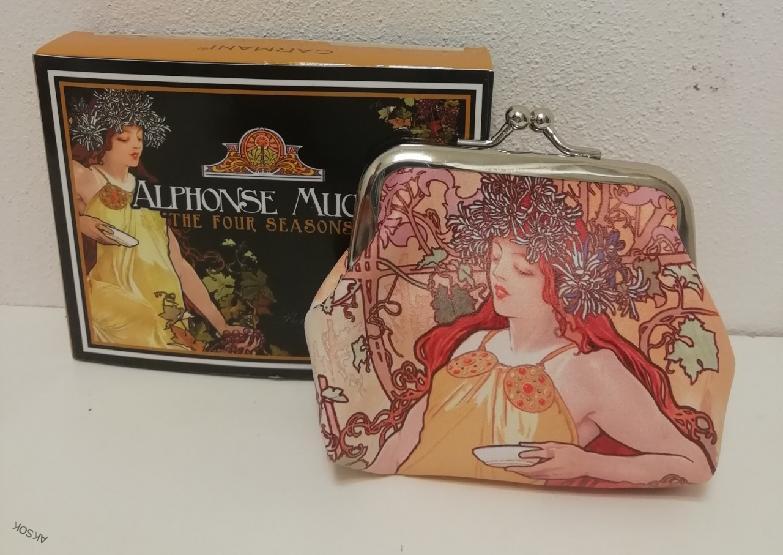 Peněženka malá Alfons Mucha "Podzim" 9 x 7,5 x 2 cm 021-3601