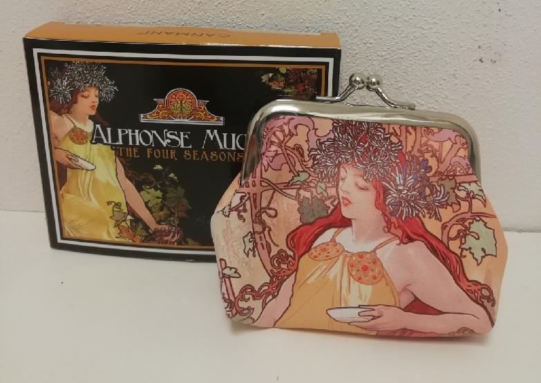 Peněženka malá Alfons Mucha "Podzim" 9 x 7,5 x 2 cm 021-3601