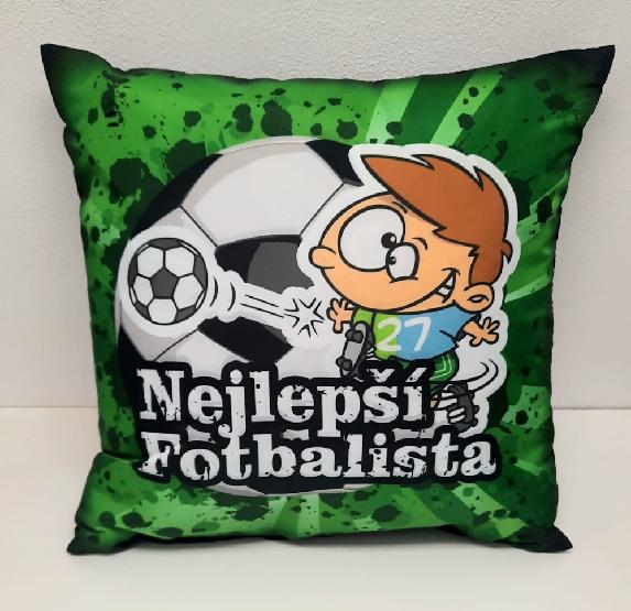 Polštář  33x33cm fotbalista