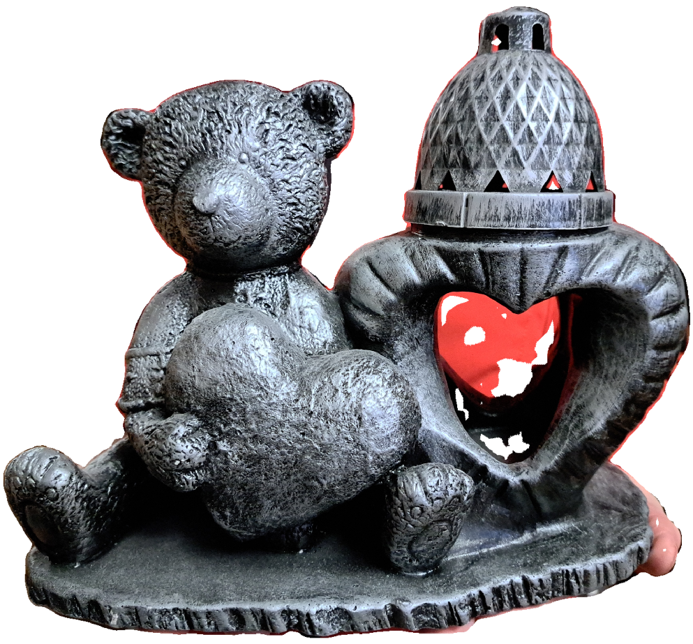 medvěd svícen 27cm x 23cm
