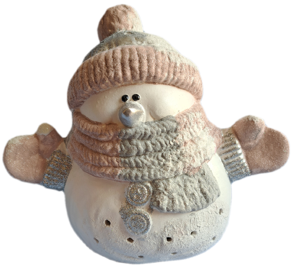 Sněhulák na svíčku keramika 23cm