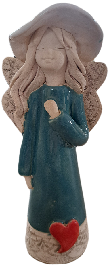Anděl pálená keramika 17cm