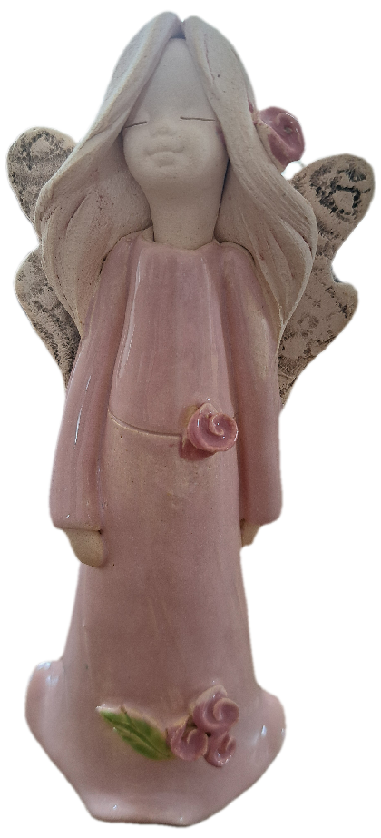 Anděl pálená keramika 17cm