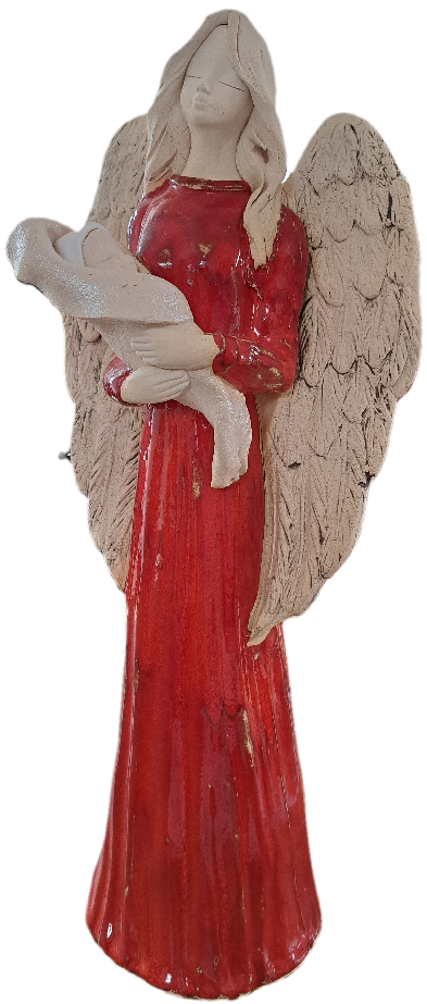 Anděl pálená keramika 36cm