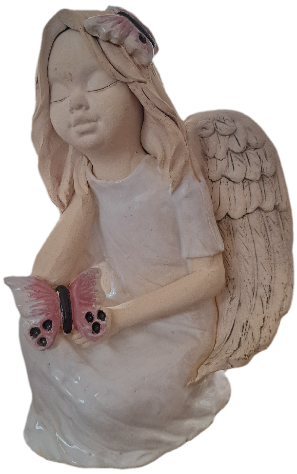 Anděl pálená keramika 26cm