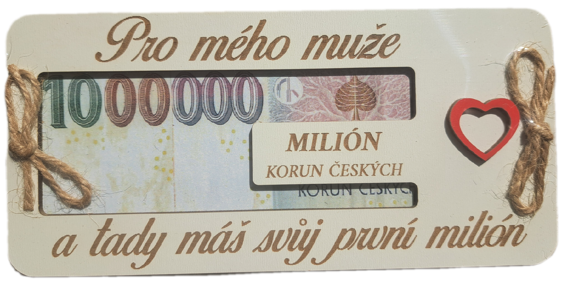 Dřevěná krabička na peníze