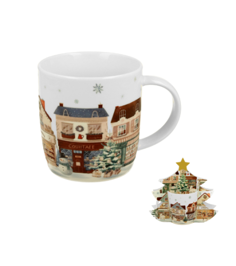 Hrnek 400 ml v balení s vánočním motivem CHRISTMAS CITY 2