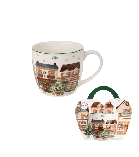 Hrnek 460 ml "v košíku" CHRISTMAS CITY 2