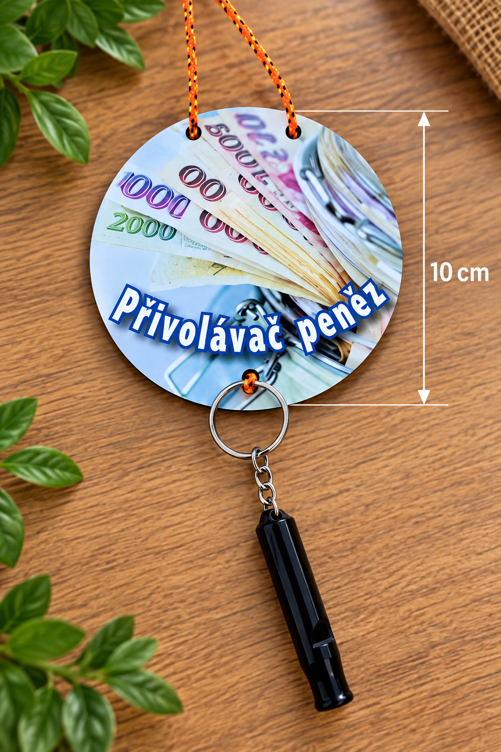 Vtipný přivolávač penězs píšťalkou 10cm