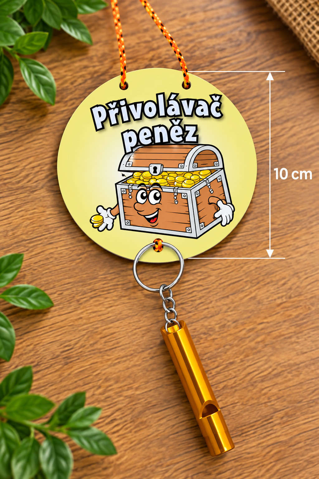 Vtipný Přivolávač peněz s píšťalkou 10cm