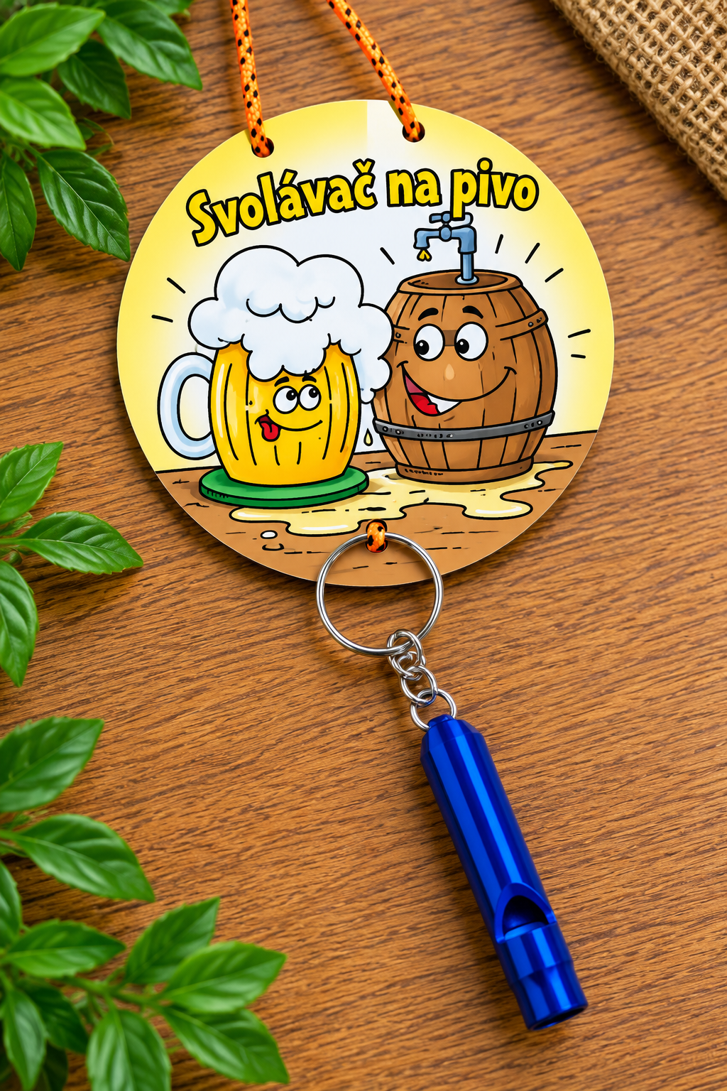 Vtipný Svolávač na pivo s píšťalkou 10cm