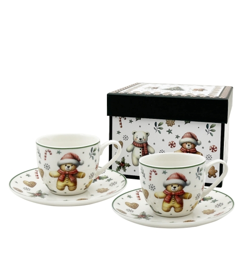  2 šálky a podšálky na espresso CHRISTMAS CUTIES