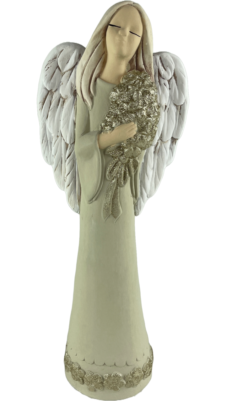 Anděl L Zola 35cm květy
