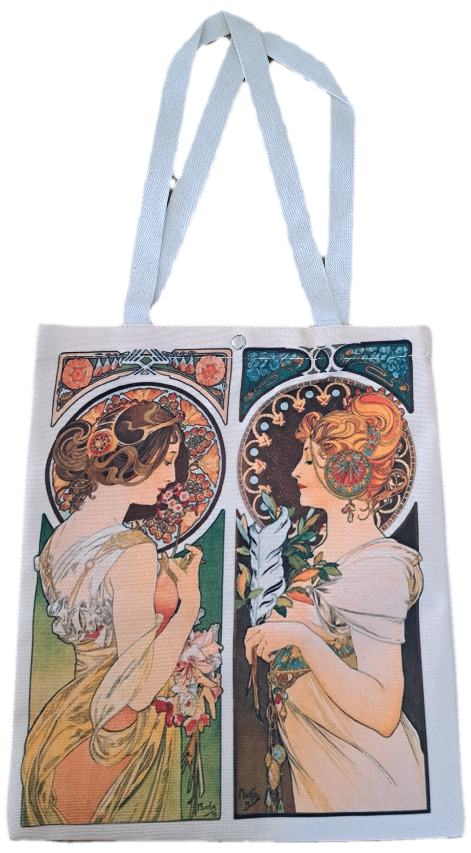 Taška A. Mucha – látková 40 × 33 cm