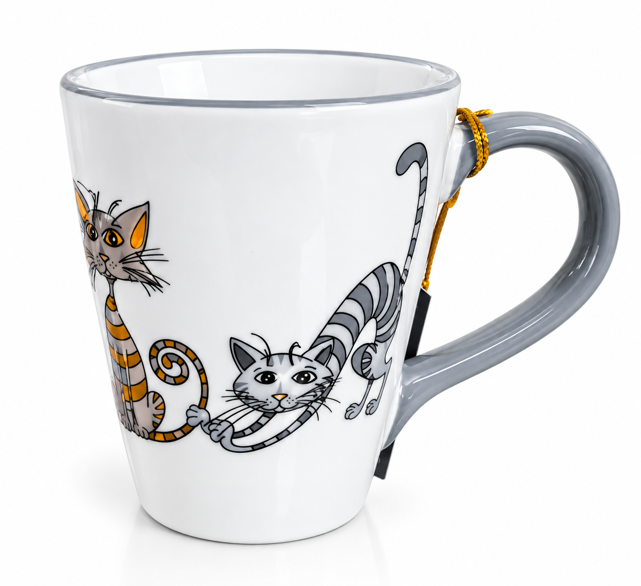 Porcelánový hrnek s motivem koček – 400 ml