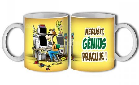 Hrnek Nerušit GENIUS pracuje!