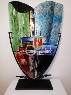 Váza sklo 58x35cm 117-26D